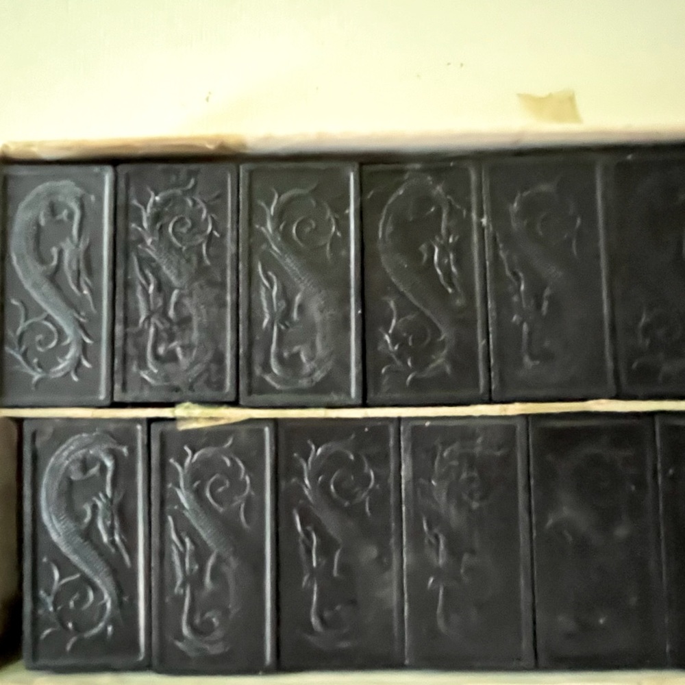 Wooden Dragon Double Nine Dominoes Vintage